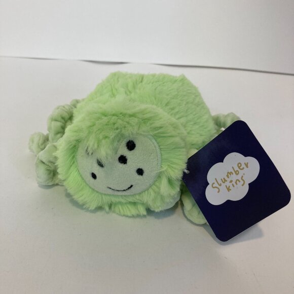 NWT Slumberkins Spider Neon Green 5" Soft Fluffy Plush Lovey Stuffed Animal - Picture 1 of 9
